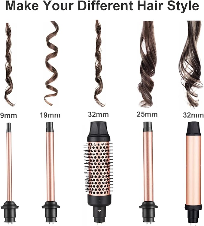 JAETON Hair Curling Wand Iron Curling Iron Set Hair Curler Set (M)