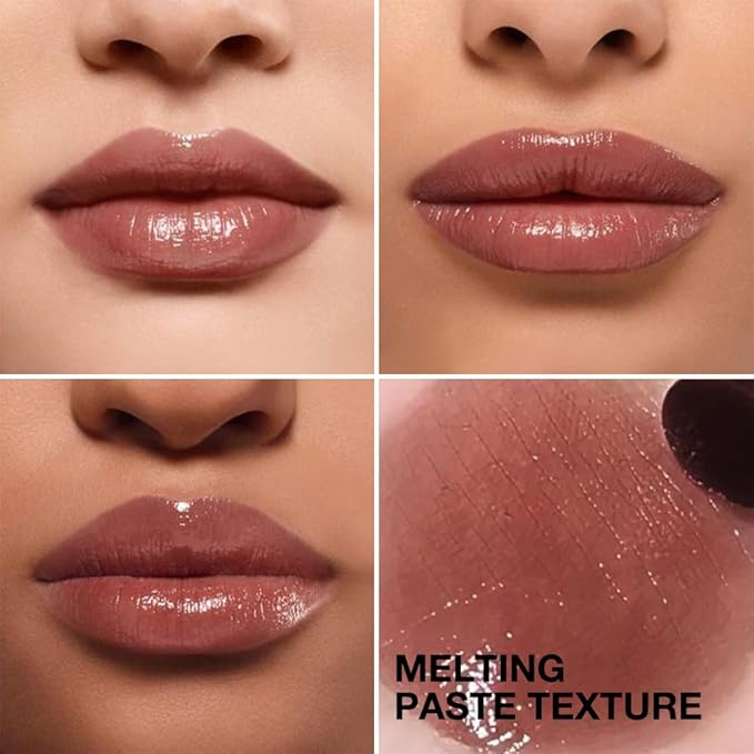 FeiCuiYun 3Pcs Black&Pink&Brown Honey Tinted Lip Stain Lip Balm Lip Gloss Lipstick, Sheer Hydrating Lip Stains Tint, Moisturizing Lip Color for All Skin Tones with Natural Black Cherry