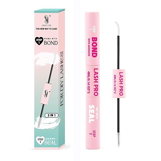 SY-SHUYING White Lash Bond and Seal for Eye lash Cluster, Long Lasting, Comfortable, Waterproof, 72H Super Flexible Hold Glue, 2-in-1 for Sensitive Eyes, Non Irritating, DIY Lash Cluster Kit 4ml+4ml