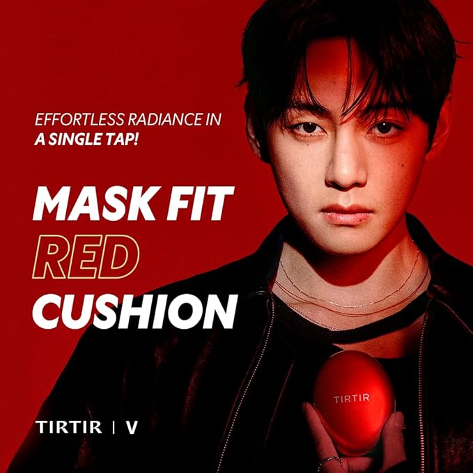 [*Mini Size*] TIRTIR Mask Fit Red Cushion Foundation | Full coverage, Weightless, Skin fit, Satin Glow Finish, Korean Makeup, beauty, Tattoo cover up, Buildable (#13N Fair Ivory, 0.15 Fl Oz)