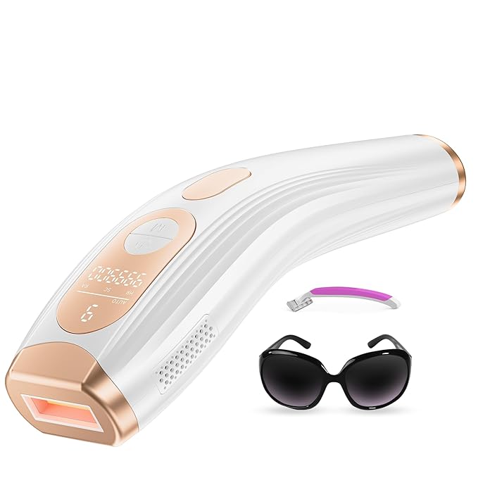 Laser Hair Removal, IPL Laser Hair Removal for Women and Men Permanent, Hair Removal Device with 3.0 IPL Red Light Wave, Home Laser Hair Removal Device for Facial Legs Armpits Bikini Body Use