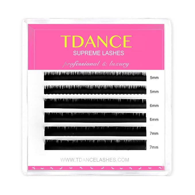 TDANCE Bottom Lash Extension 0.03/0.05/0.07mm Thickness Bottom Eyelashes Lower Lash Extensions B Curl 5-7mm Mixed Under Bottom Lashes (0.07-B,5-7 mm)