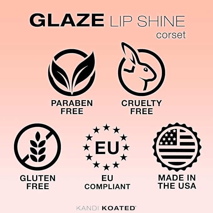 Kandi Koated Glaze Illuminating Lip Shine [Corset] Lip Gloss | Hydrating Lip Glaze with Paraben-Free, Cruelty-Free Formula, Sheer Color | Beauty & Makeup