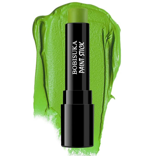 BOBISUKA Green Face Paint Stick, Full Coverage Face Painting for Adults Children – Sweatproof Waterproof Body Paint for Halloween Cosplay SFX