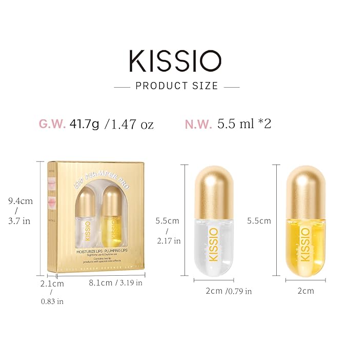 KISSIO Lip Plumper,2 PCS Natural Lip