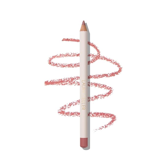 LAURA GELLER NEW YORK Marble Lips Multidimensional Liner, Poetic Pink - Marbleized Smooth Glide Sharpenable Lip Liner for Fuller Lips