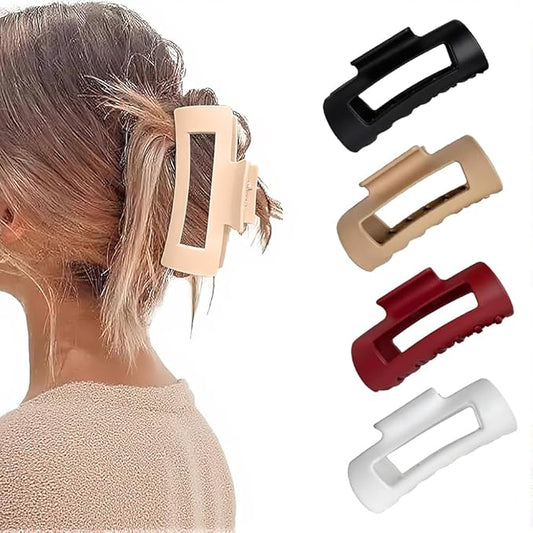 Fashion Hair Clips, Cloud Hair Pins for Women, 3.9 inch Hair Claw Clip for Thick/Fine/Thin/Curly Hairstyle, Mixed Colors 4 Pack