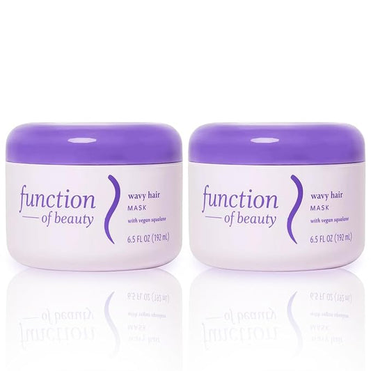 Function of Beauty Hair Mask for Wavy Hair - Sulfate-Free Deep Conditioning Hair Mask for Natural Wavy Texture & Restores Shine - Lightweight, Anti-Frizz & Prevents Breakage with Vegan Squalane