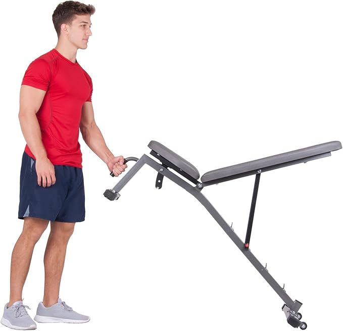 Body Champ Olympic Weight Bench with Squat Rack Included PRO3900, Grey