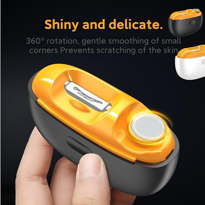 Smart Electric Nail Clipper,Nail File,2 Speeds Automatic Nail Trimmer with LED Light& Clip Storage,Rechargeable & Silent Designed Manicure Set for Kids, Adults, Seniors & Arthritis Patients(White)