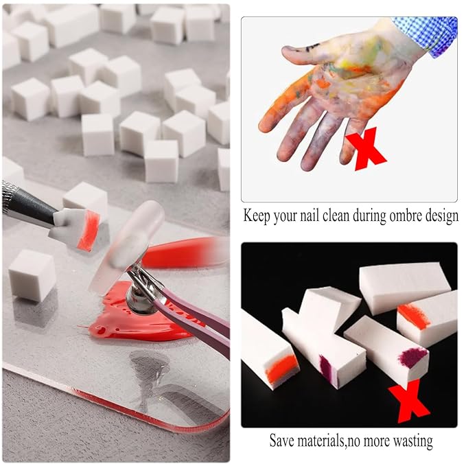 100Pcs Soft Nail Sponges for