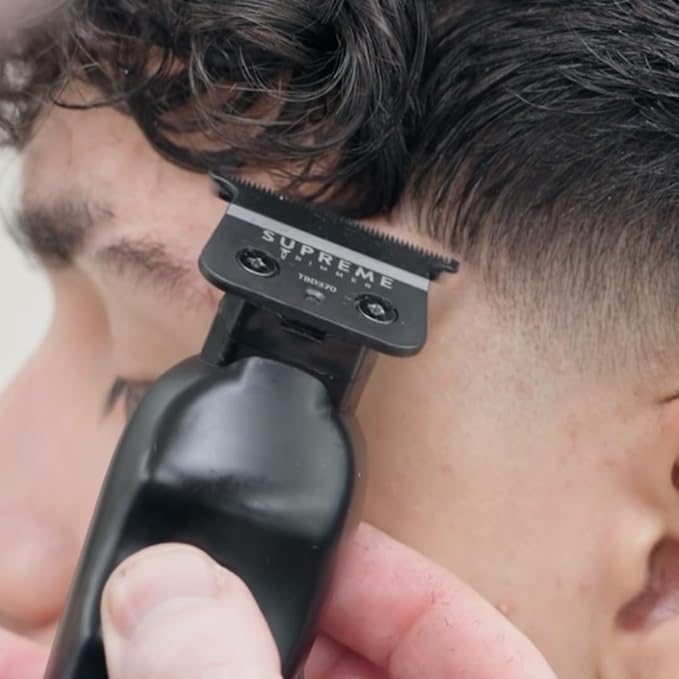 Supreme Trimmer Vader Trimmer & Crunch Foil Shaver Barber Haircutting Kit | Professional DLC T-Blade Beard Trimmer ST3778 & STF602 Waterproof IPX6 Shaver Set | (Black)