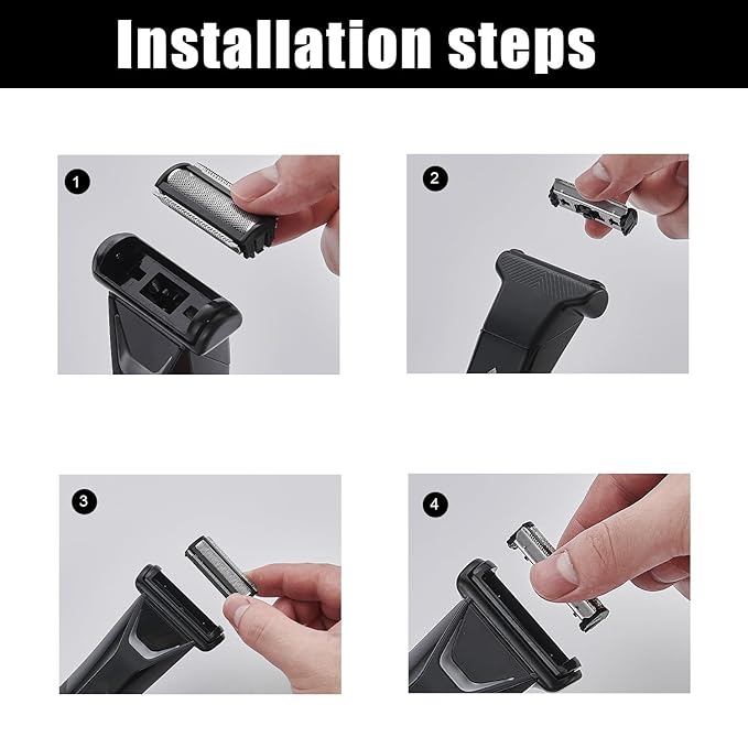 Replacement Foil Blade Compatible with MANSCAPED The Lawn Mower 5.0 Ultra Hair Trimmer,Stainless Steel Groin Hair Foil Shaver Head for Close Body Hair Grooming,3 Packs