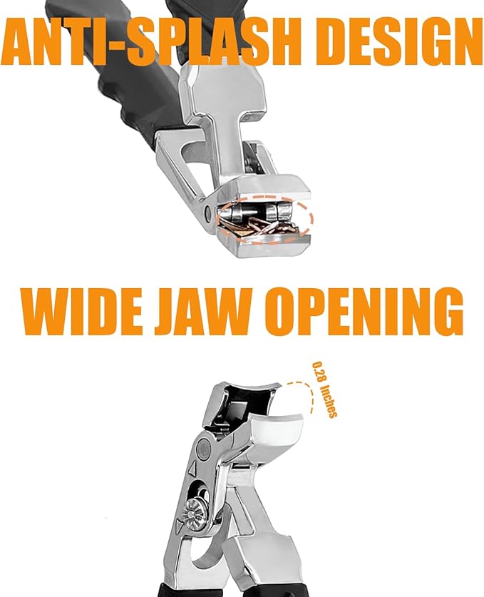 Heavy Duty Angled Head,Wide Jaw Clippers for Seniors and Man,Ingrown Toenail,Thick Nail.Long Handle, Slanted Nail Cutter for Men,Women,Pregnant,Elderly.4Pcs