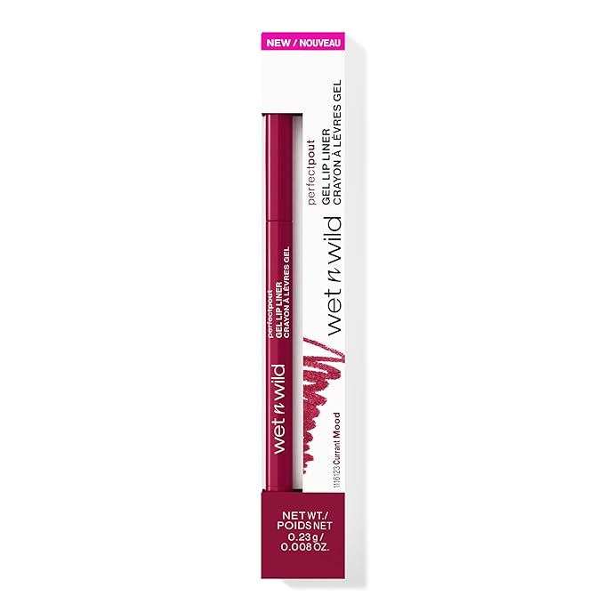 wet n wild Perfect Pout Gel Lip Liner, Rich Creamy Long Lasting Color, Well-Defined and Flawless Application, Vegan & Cruelty-Free - Currant Mood
