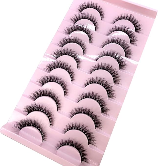 HBZGTLAD Soft Mink Eyelashes 3D Curl Winged End Eye Elongated Fake Lashes Thick Handmade Natural False Eyelash Messy Cross Lash Wholesale (FT-05)