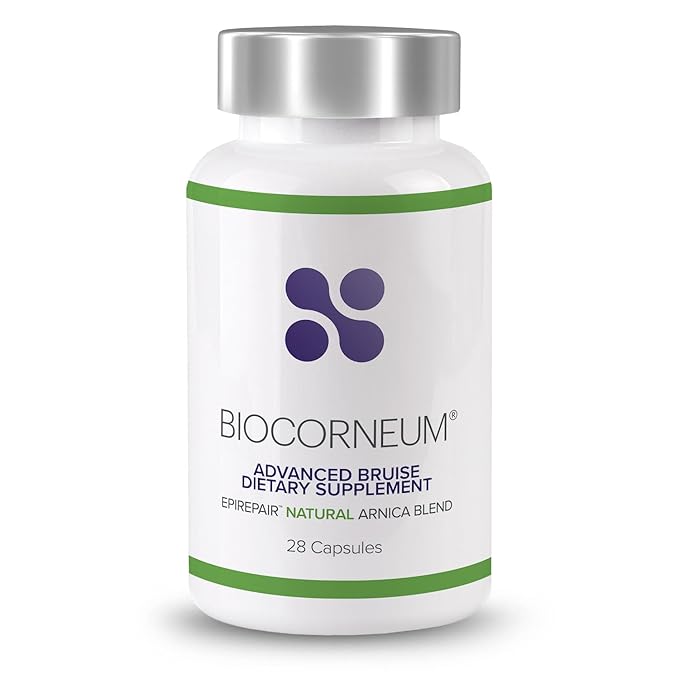 BIOCORNEUM Advanced Bruise Dietary Supplement – Internal Support for Visible Bruise Recovery – Professional-Grade Bruise Remedy with Arnica, Bromelain & Vitamins K1, K2, C & Zinc – 28 Capsules