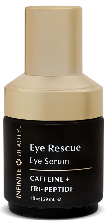 Infinite Beauty Eye Rescue Eye Serum – Caffeine & Tri-peptide – Reduces Puffiness & Dark Circles | Hydrates & Brightens Delicate Skin, Anti-Aging | Made in USA, 1 Fl Oz