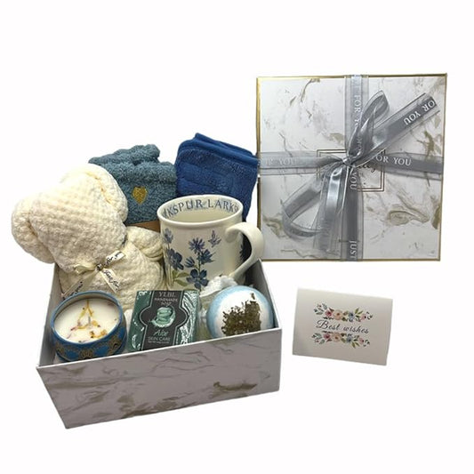 BEECO GIF2U Spa Gift Baskets for Women,Luxury Self Care Gifts for Mom,Get Well Soon Gifts for Friend,Thank You Relaxing Box Gifts for Women 20th,30th,40th,50th,60th 70th 75th Birthday,Anniversary