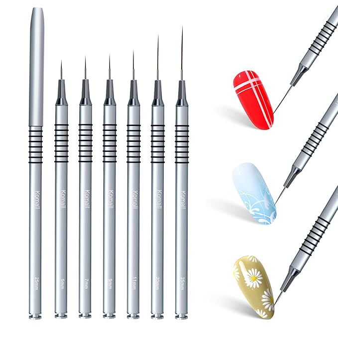 Nail art liner brushes, 6pcs