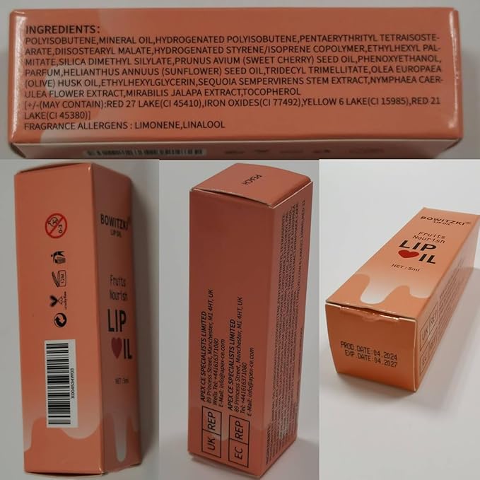 Bowitzki Color Changing Lip Oil Lip Glow Gloss Lip