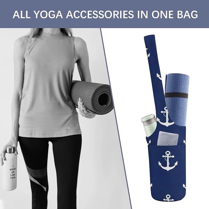 Yoga Mat Bag Large Tote Carrier Holder with Water Bottle Pocket Yoga Bags