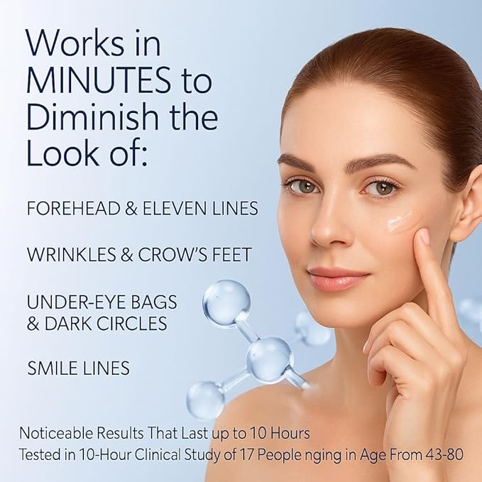Instant Firming Eye Serum - Anti-Aging Formula for Under Bags and Wrinkles, Under Eye Cream, Wrinkle Filler, Visibly Improves for Bags Dark Circles Treatment for Puffines | 10ml
