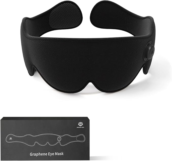 Graphene Times Heated Eye Mask, Cordless Heat Eye Compress for for Dry Eye Stye Relax Eye Strain, Portable Electric Warm Eye Mask for Blepharitis, Chalazion, Eye Fatigue or MGD