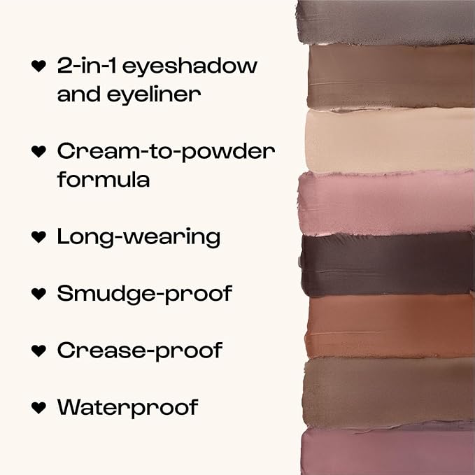 ALLEYOOP 11th Hour Waterproof Cream Eyeshadow Stick – Long-Lasting Eye Shadow Pencil & Eyeliner, Cream to Powder Stick & Highlighter – Smudge-Proof Eyeshadow Shimmer, Gray Shimmer