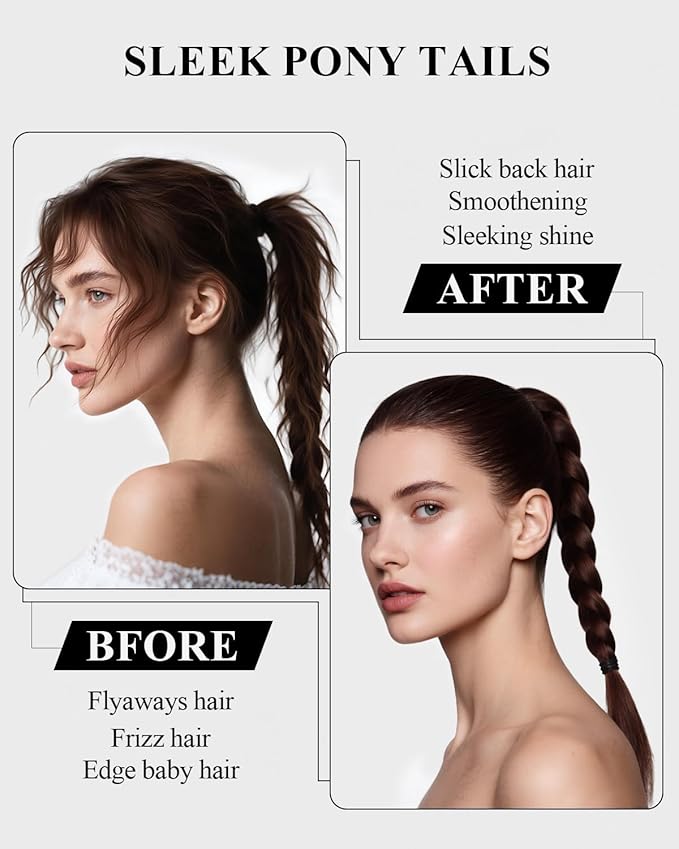 Boar Bristle Slick Back Hair Brush, Rat Tail Comb Set - Soft Bristle Smoothing HairBrush for Women & Men with Fine/Medium Hair - Wooden Teasing Brush - Tames Frizz, Sleek Flyaways, Style Edges