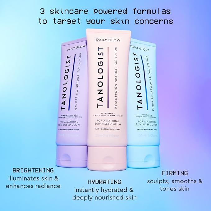 Tanologist Hydrating Gradual Tan Lotion - Medium/Dark - Hydrating Self Tanning Lotion with Hyaluronic Acid & Squalane - Sun Kissed, Natural Looking Self Tan - 8.45 fl oz