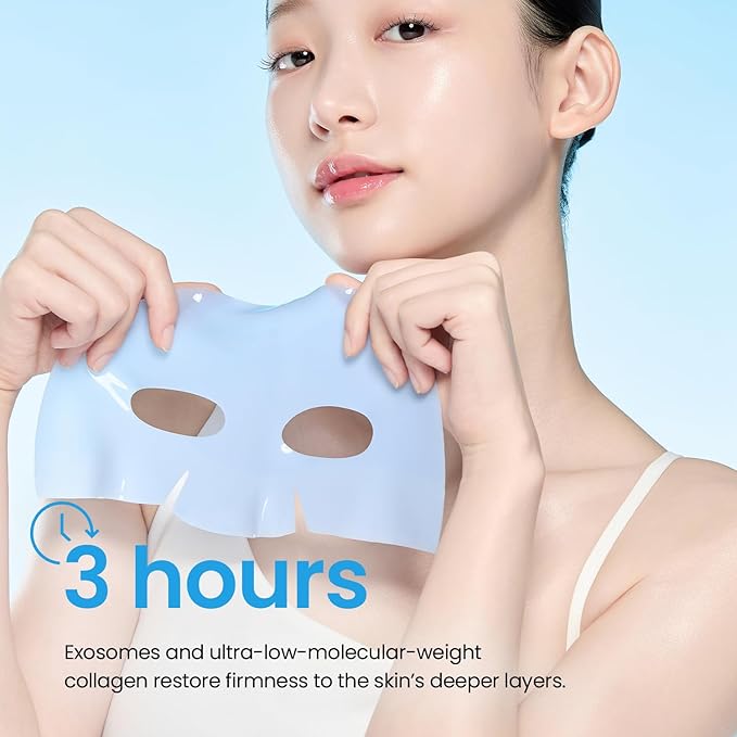 From Medi+ Korean Facial Sheet Mask (Azulene + Cica), 4 Count (30g Each) – Soothing Hydration for Sensitive-Looking Skin, Calming Care