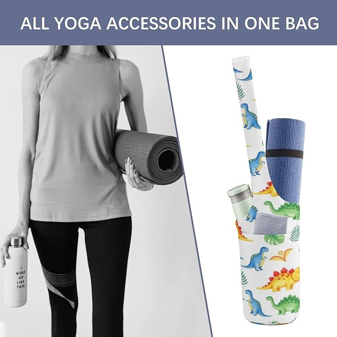 Stylish Yoga Mat Bag for Women Exercise Mat Holder with Shoulder Strap Yoga Mats Totes Sports Storage Bag