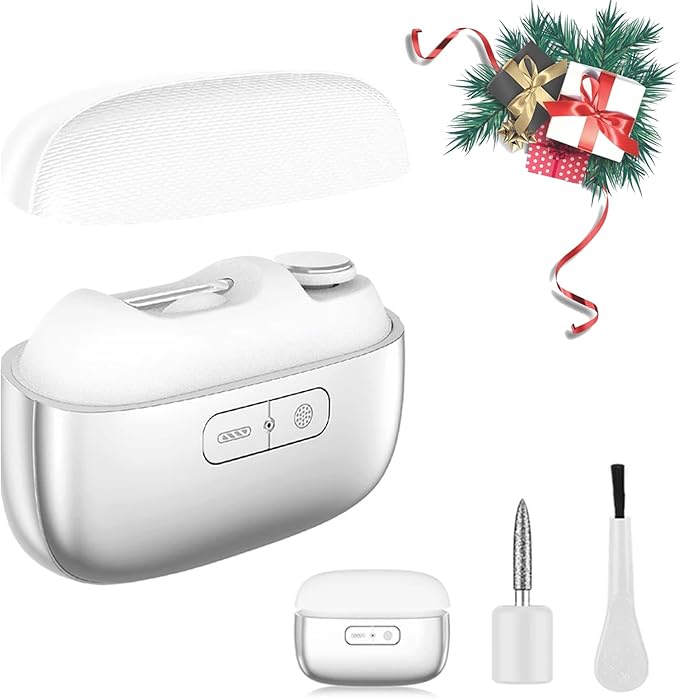 3-in-1 Automatic Electric Nail Clipper with Polishing, Upgraded Electric Nail Trimmer Polisher with LED Light and Nail Scraps Storage, Portable Smart Nail Clipper for Thick Toenails Seniors (White)