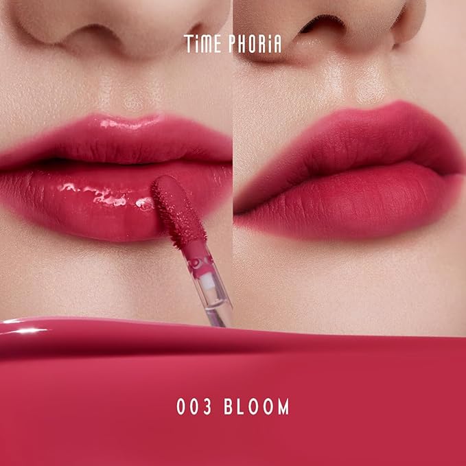 Altera Blurring Lip Tint 003 Bloom, Reddish Pink Glossy to Soft Matte Finish, Blur Lip Lines, Weightless No-Sticky Airy Velvet Texture, Vibrant Hydrating Long-Lasting Lip Makeup
