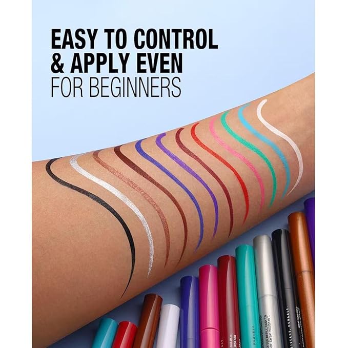 Blue Liquid Eyeliner Light Royal Blue Eyeliner Waterproof Long Lasting Blue Waterline eyeliner Hypoallergenic Smudge proof blue eye liner Pencil (02#)
