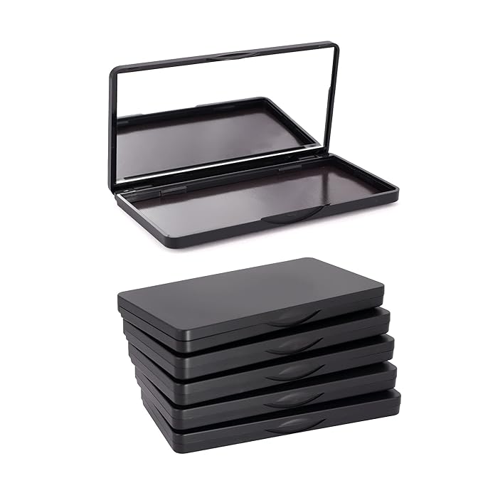 5 Pack Magnetic Makeup Palette with Mirror, Empty