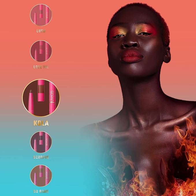 Juvia's Place Coffee Shop Luxe Lip Liner: Chocolate Drip - Colorstay Matte Finish Lip Pencil, Makeup for Natural Long Lasting Beauty and Sensational Wear, Lip Stain Kiss Proof Cometics