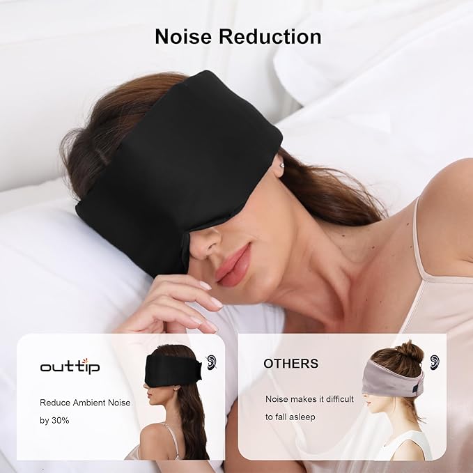 100% Mulberry Silk Sleep Mask for Women & Men Beauty Sleep, Adjustable Blindfold Silk Eye Mask for Sleeping Side Sleepers, Soft Pressure-Free Design for Home, Travel, Office, Napping, Christmas Gift