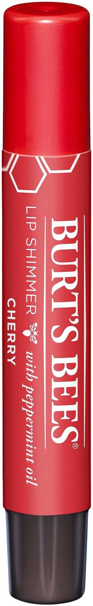 Burt's Bees Lip Shimmer, Cherry, 0.09 Ounces each (Value Pack of 8)