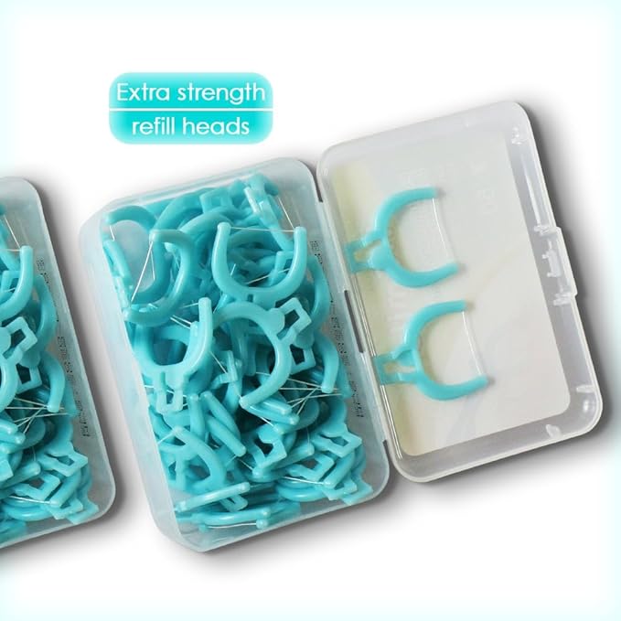 T.Smile NoFuss Dental Flosser Refill Heads, Extra-Strength Floss for Comfortable Clean, Fluoride Free, (120 Extra-Strength Floss Refills, Handle Not Included)