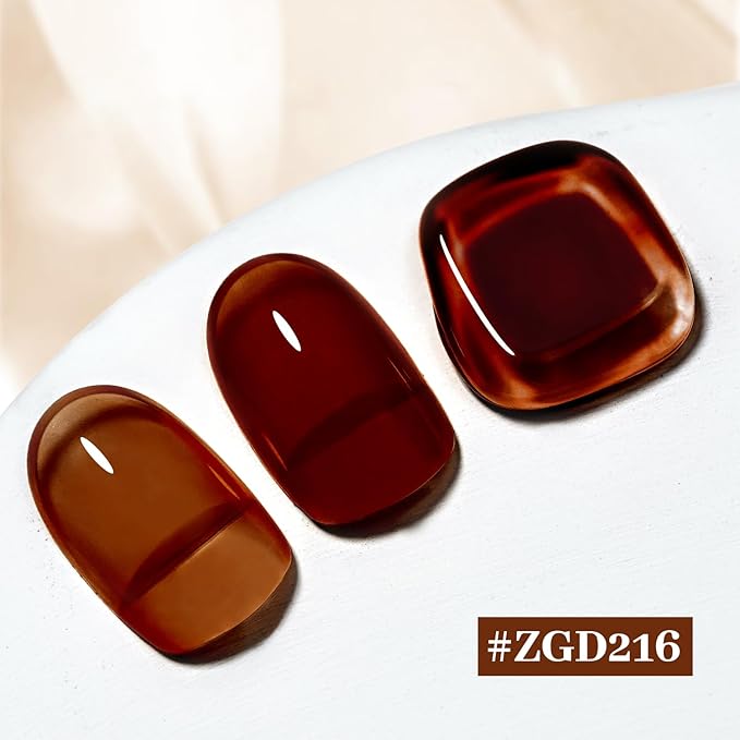16.5ml Jelly Sheer Amber Nail Polish Large Volume Quick Dry Nail Polish, Long Lasting Shine, Fingernail Toenail Nail Art DIY Home Travel Nail Art Gift