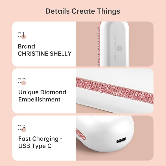 Hair Straightener Brush, Portable Cordless Straightening Brush for Travel, Negative Ion Hot Comb Hair Straightener with 9 Temps for Women, Anti-Scald Ceramic, Fast Charge