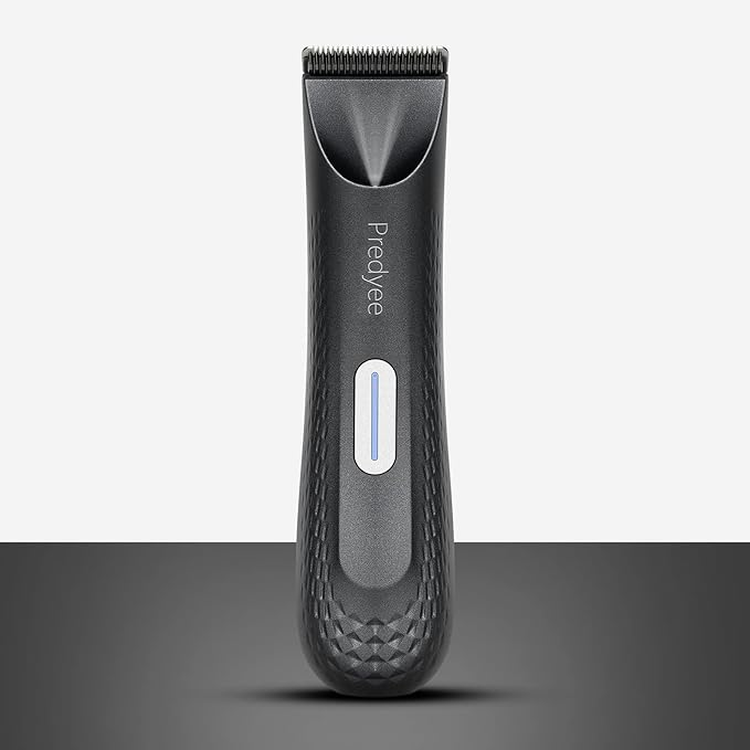 Manscape Trimmer for Men - IPX7 Waterproof Ball/Body Trimmer w/LED Light & Ceramic Blade, 120Min Groomer for Pubic/Groin/Chest, USB-C Fast Charge, No Nicks, Gifts for Him Dad Husband