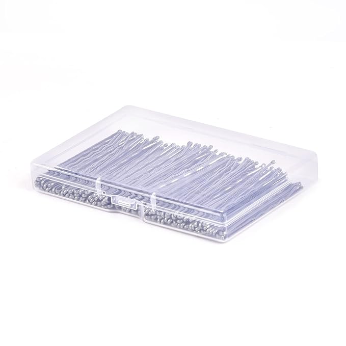 MORGLES Large Silver Bobby Pins for Gray Thick Hair, 2.75" Jumbo Hair Pins with Box 120PCS