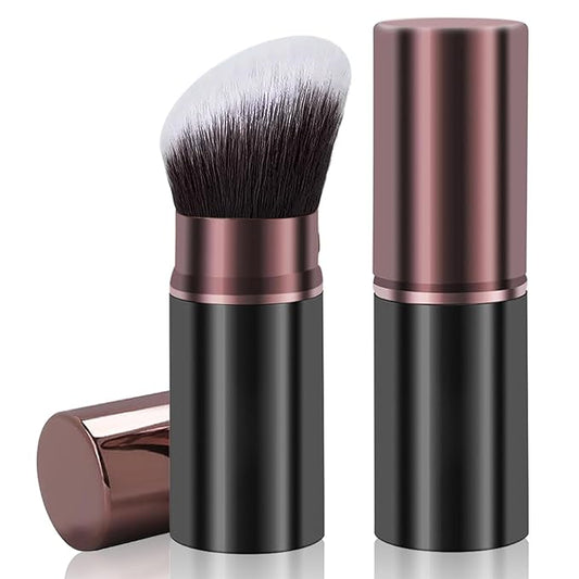 Keriloo Retractable Kabuki Makeup Brush,Face Blush Brushes Powder Foundation Makeup Brush for Blending Liquid, Blush, Bronzer, Buffing, Sunscreen,Flawless Cosmetics