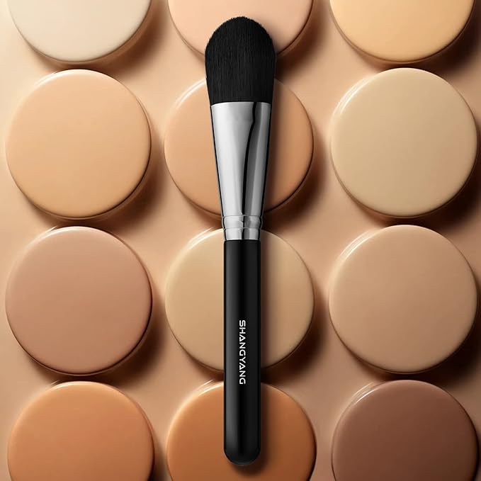 Brush Master Foundation Brush for Liquid, Flat Foundation Makeup Brush for Liquid Cream Foundation Powder Buffing Blending Vegan Premium Face Cosmetic Makeup Tool
