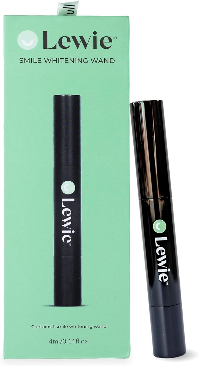 Lewie Teeth Whitening Wand – Dentist-Developed Brightening Pen, Enamel-Safe Formula, Natural Ingredients, Gentle Stain Removal, 4 ml, 1 Pack