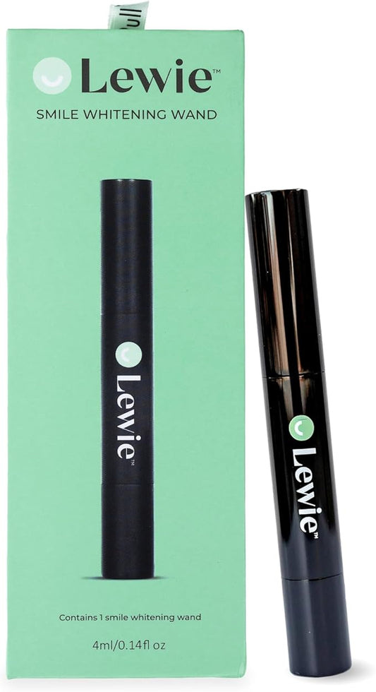 Lewie Teeth Whitening Wand – Dentist-Developed Brightening Pen, Enamel-Safe Formula, Natural Ingredients, Gentle Stain Removal, 4 ml, 1 Pack
