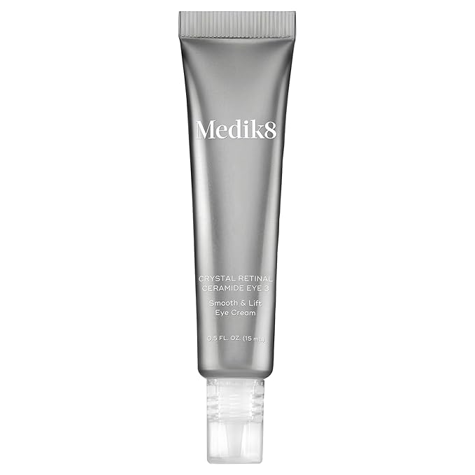 Medik8 Crystal Retinal Ceramide Eye 3 - Lifting Eye Cream with Vitamin A - Smoothing Under Eye Cream for Wrinkles and Sensitive Skin - 0.5 oz